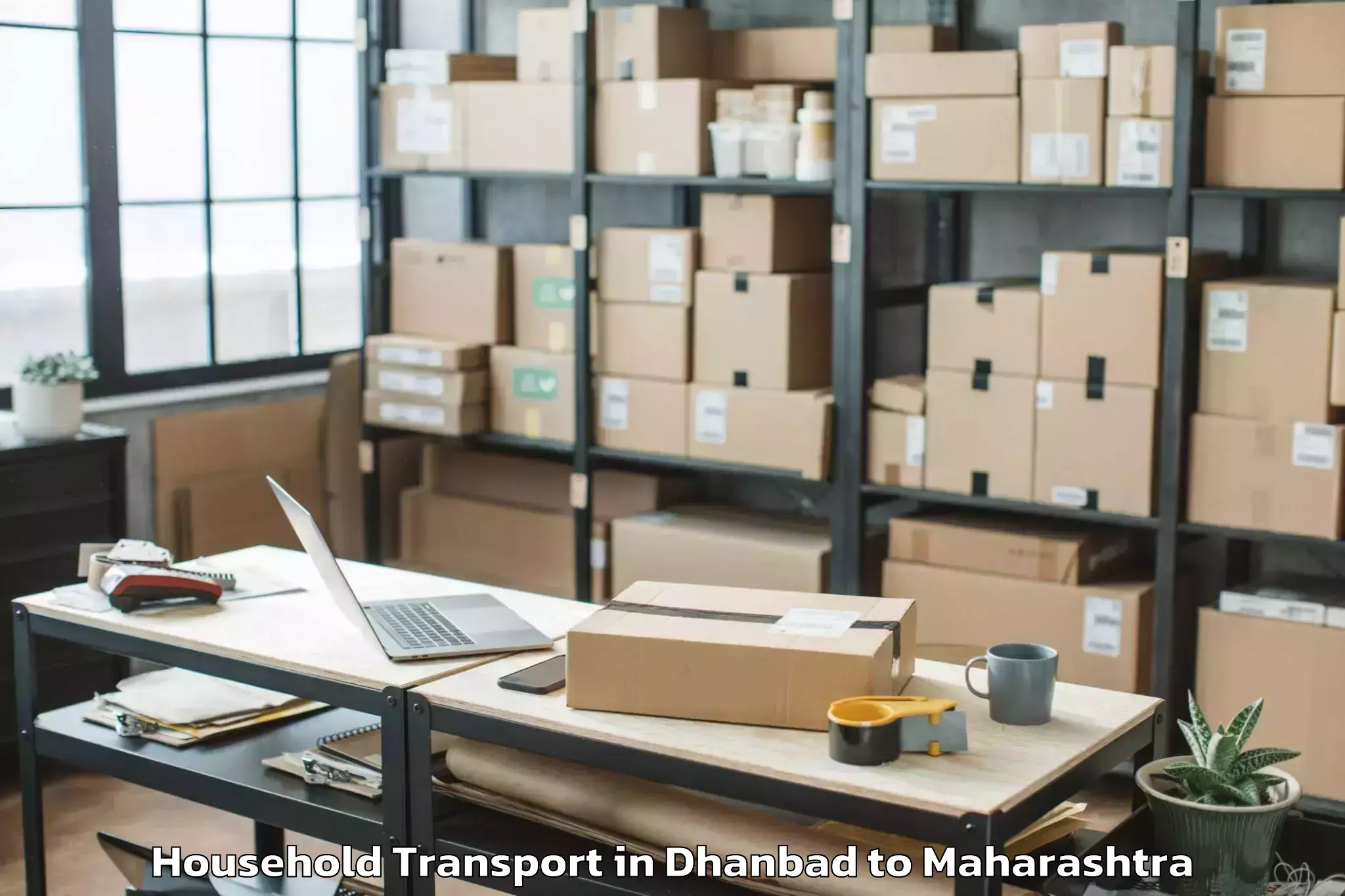 Top Dhanbad to Panhala Household Transport Available